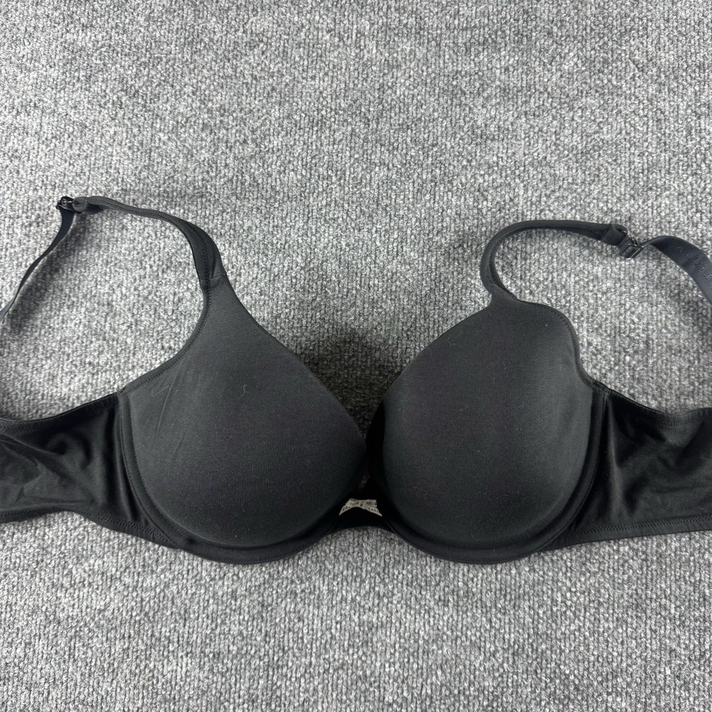 Cacique T-Shirt Bra Womens 38DDD Black Molded Padded Underwire Seamless